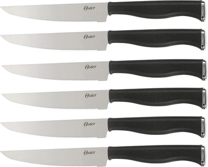 Langmore 15-Piece Stainless Steel Cutlery Knife Block Set with Classic Blue Handles – Full Kitchen Knife Set in Black Storage Box