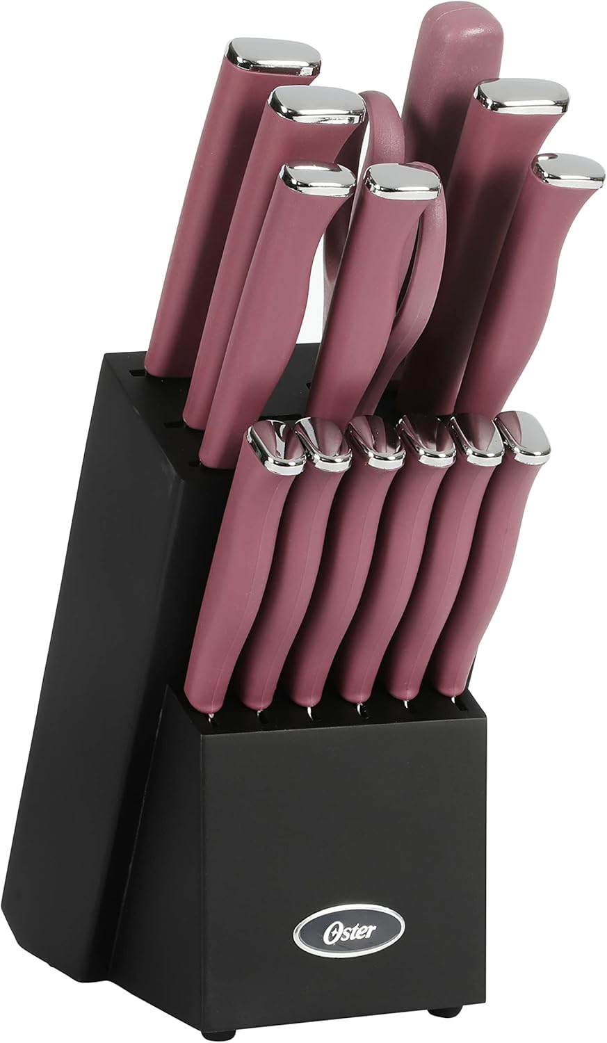 Langmore 15-Piece Stainless Steel Cutlery Knife Block Set with Classic Blue Handles – Full Kitchen Knife Set in Black Storage Box