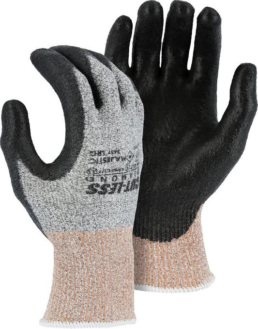 Cut-Less Dyneema Glove with Polyurethane Palm | 1 Pair - XL | 13 Gauge Liner, Pre-Curved Finger, Lightweight, Breathable, Gray/Black | for Automotive, Industrial, Manufacturing | 3437