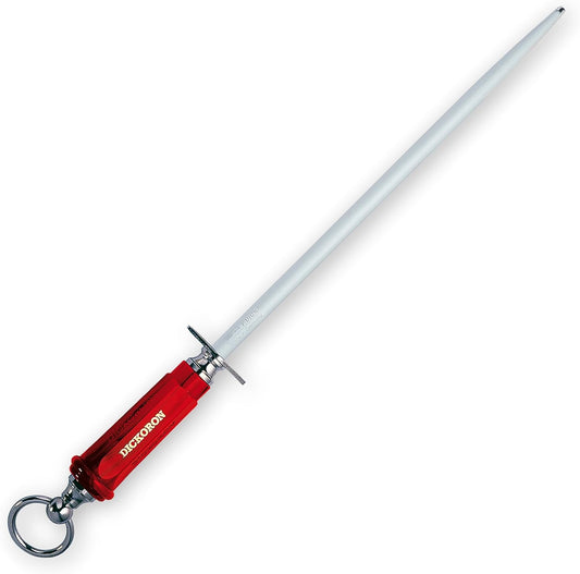 DICKORON Classic Sharpening Steel - Sharpening rod with 11.8" steel & 65 HRC - Ideal for an ultra-fine cut - NSF Certified - Sapphire cut - Ergonomic & sturdy handle - Made in Germany