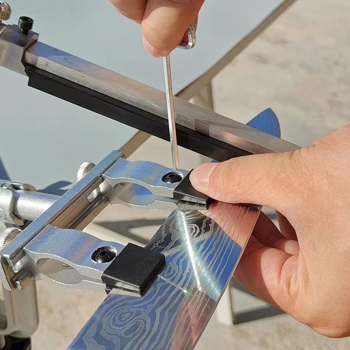 Knife Sharpener Professional Stainless Steel Kitchen Chef Knife Sharpener Home Knife Sharpening Kit Abrasive Holding System Tools (SET C)