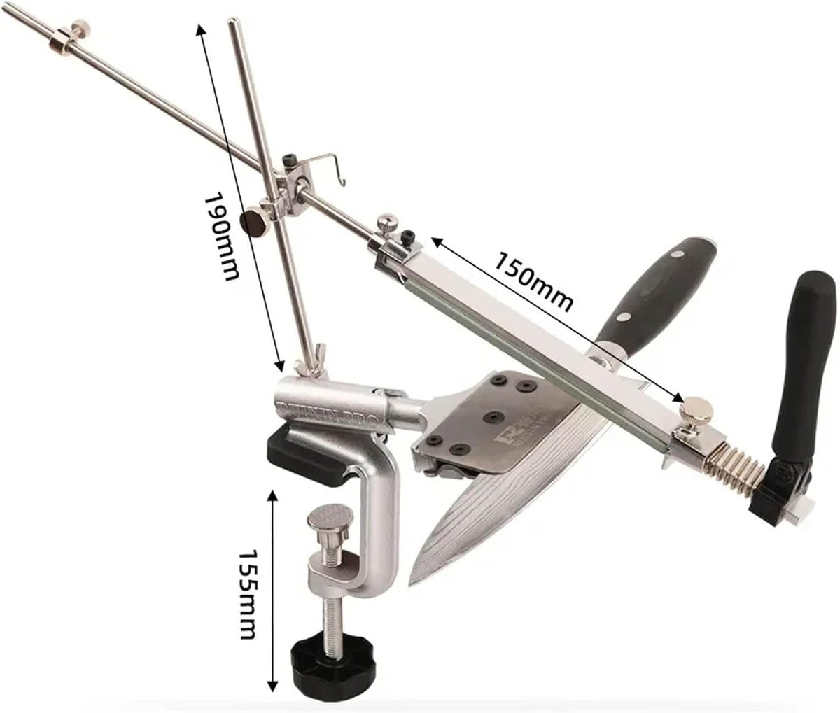 Knife Sharpener Professional Stainless Steel Kitchen Chef Knife Sharpener Home Knife Sharpening Kit Abrasive Holding System Tools (SET C)