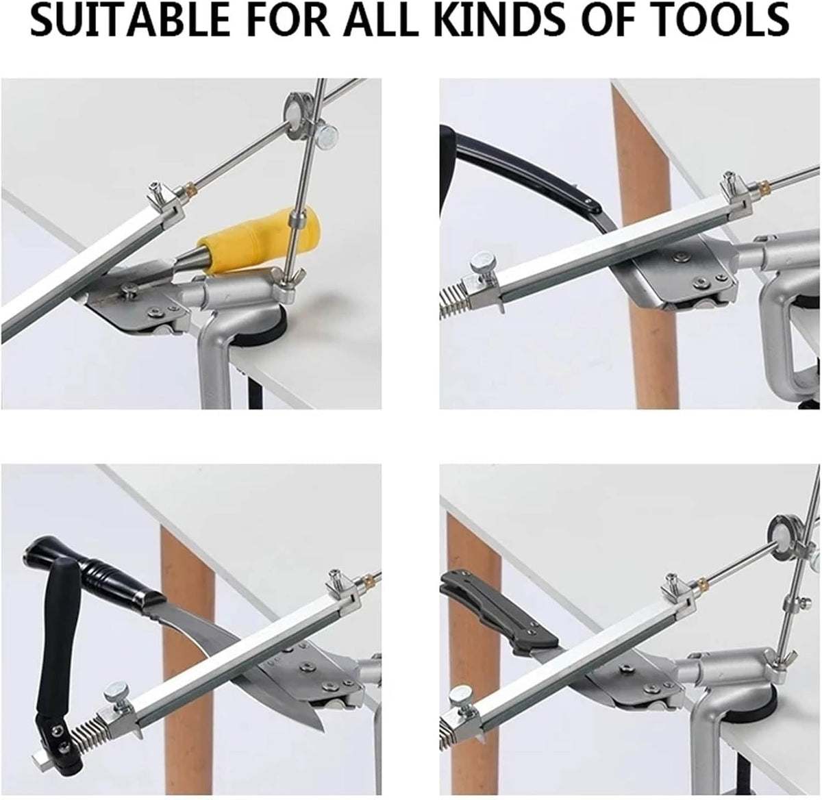 Knife Sharpener Professional Stainless Steel Kitchen Chef Knife Sharpener Home Knife Sharpening Kit Abrasive Holding System Tools (SET C)