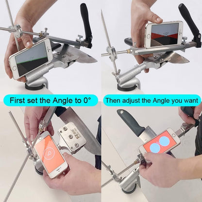 Knife Sharpener Professional Stainless Steel Kitchen Chef Knife Sharpener Home Knife Sharpening Kit Abrasive Holding System Tools (SET C)