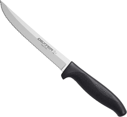 6" Scalloped Insulation Knife, High-Carbon Stainless | Scalloped high-carbon stainless edge cuts insulation cleanly. Slip-resistant black grip trusted by professional installers.