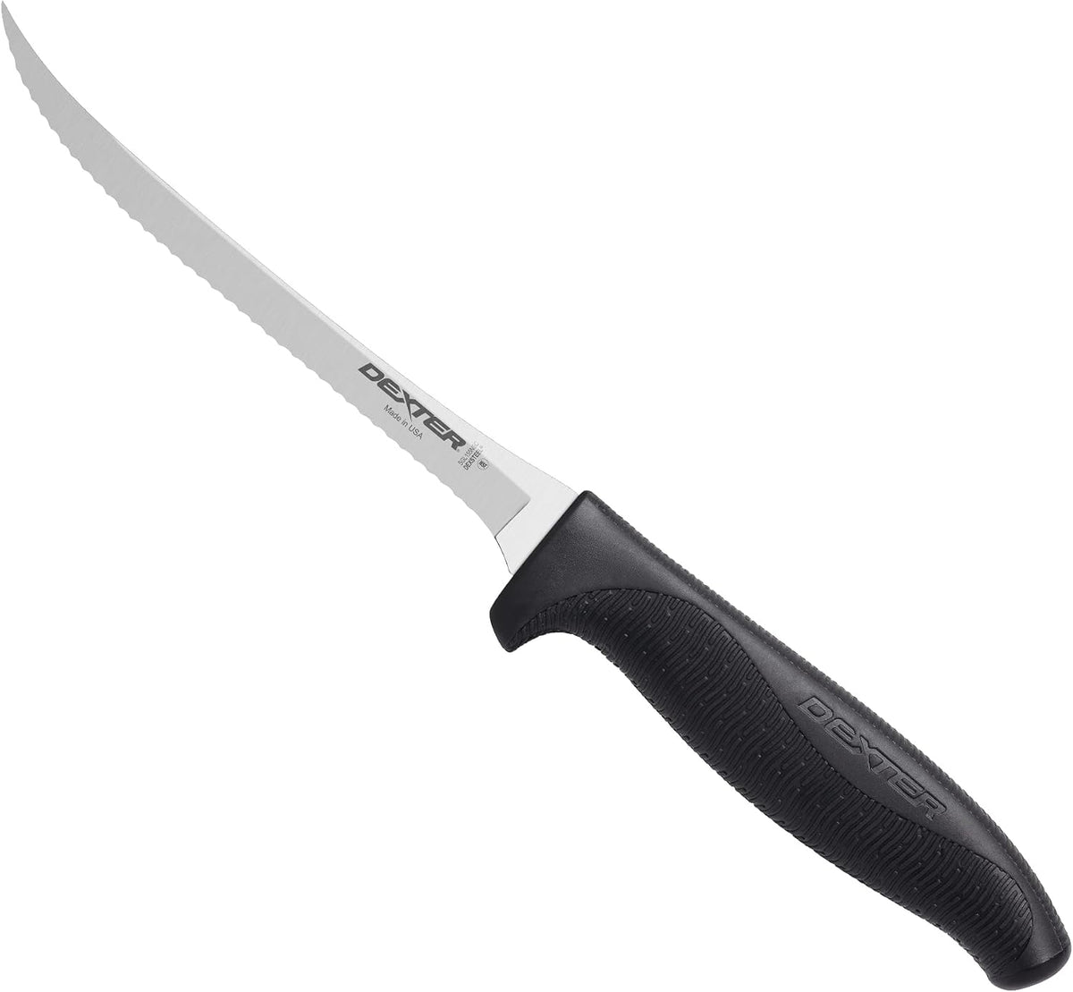 6" Scalloped Insulation Knife, High-Carbon Stainless | Scalloped high-carbon stainless edge cuts insulation cleanly. Slip-resistant black grip trusted by professional installers.