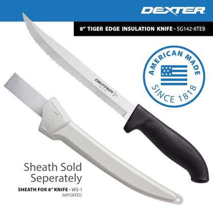 6" Scalloped Insulation Knife, High-Carbon Stainless | Scalloped high-carbon stainless edge cuts insulation cleanly. Slip-resistant black grip trusted by professional installers.