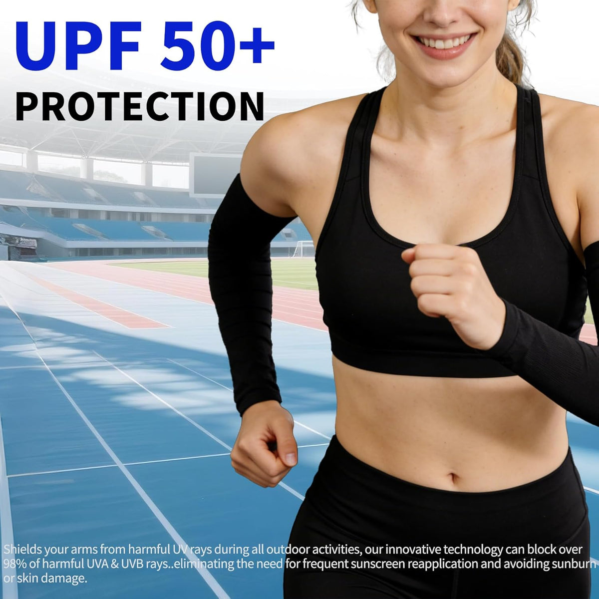 Cooling Arm Sleeves Sun UV Protection Compression for Men Women | 2Pairs, UPF 50, Sports Compression,Tattoo Cover Up ,Fittness,Baseball,Basketball,Cycling,Hiking,Football,Outdoor