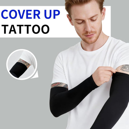 Cooling Arm Sleeves Sun UV Protection Compression for Men Women | 2Pairs, UPF 50, Sports Compression,Tattoo Cover Up ,Fittness,Baseball,Basketball,Cycling,Hiking,Football,Outdoor