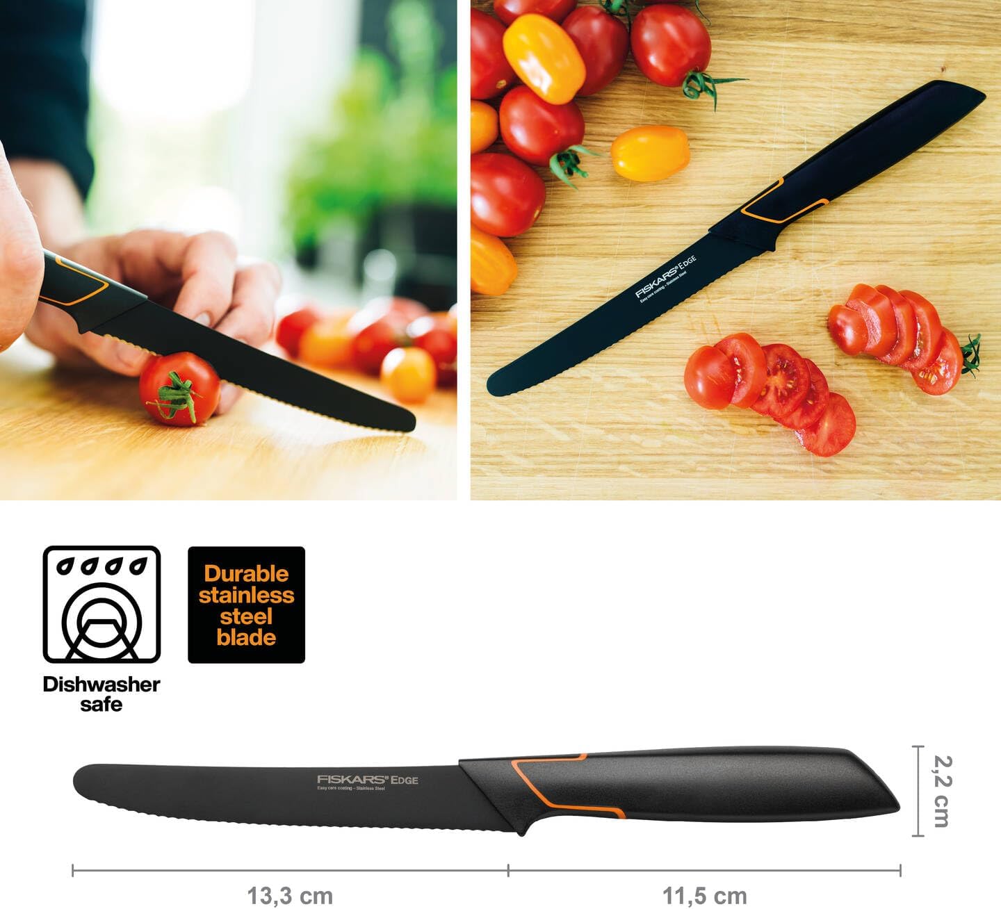 Edge Deba 12 cm knife, one size, Black