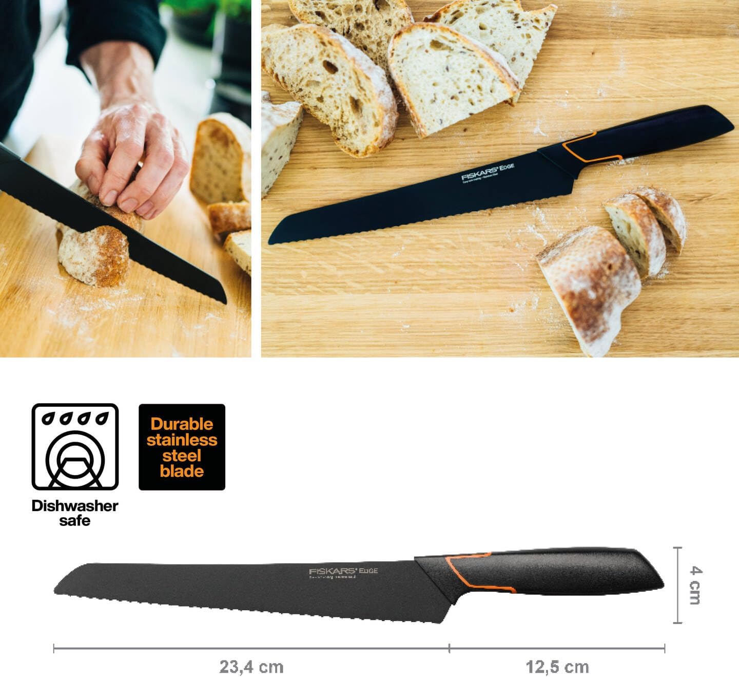 Edge Deba 12 cm knife, one size, Black