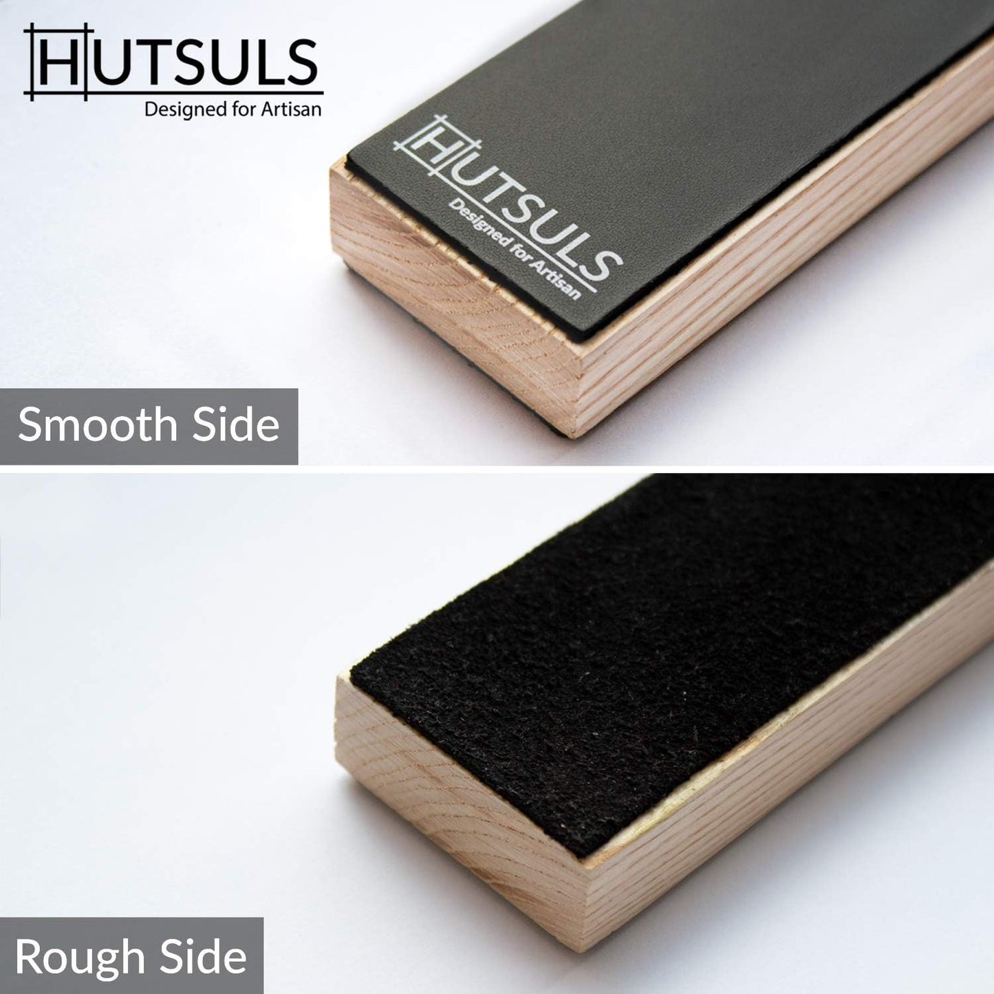 Double Sided Leather Strop Paddle Kit - Get Razor-Sharp Edges, Ergonomic Handle, Quality Honing Leather, and Step-by-Step Guide