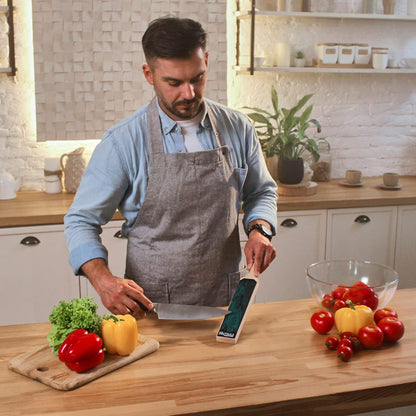Double Sided Leather Strop Paddle Kit - Get Razor-Sharp Edges, Ergonomic Handle, Quality Honing Leather, and Step-by-Step Guide