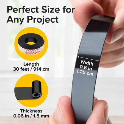 Magnetic Strips with Adhesive Backing - Magnetic Tape for Crafts - Tool and Knife Magnet Strips for Kitchen, Garage and Garden - Adhesive Magnetic Tool Holder Strip for Wall (10 Pieces, 6" x 1")