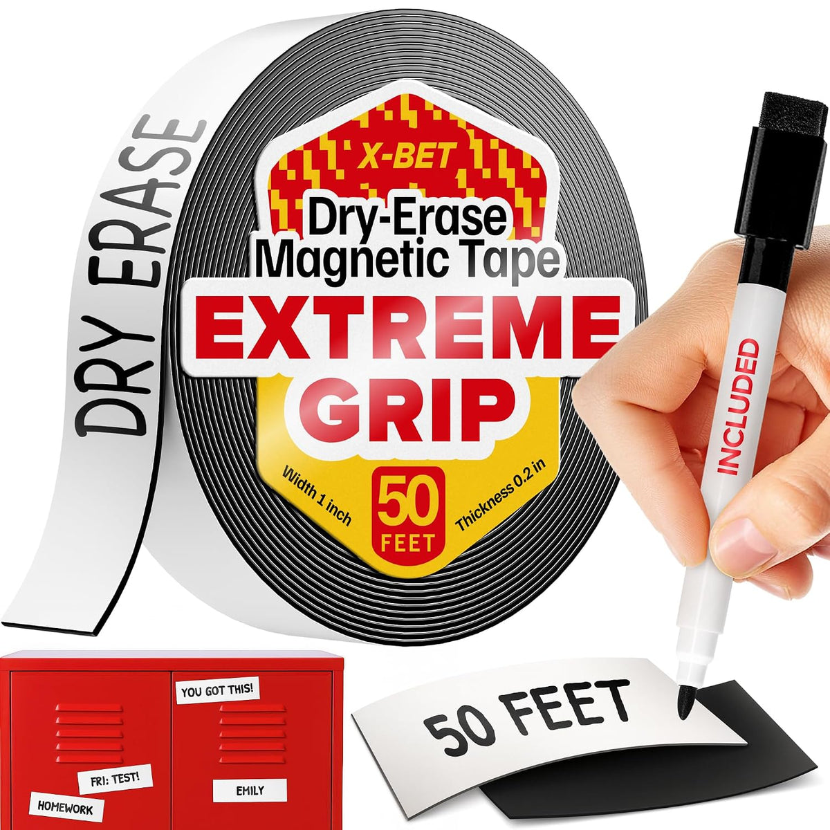 Magnetic Strips with Adhesive Backing - Magnetic Tape for Crafts - Tool and Knife Magnet Strips for Kitchen, Garage and Garden - Adhesive Magnetic Tool Holder Strip for Wall (10 Pieces, 6" x 1")