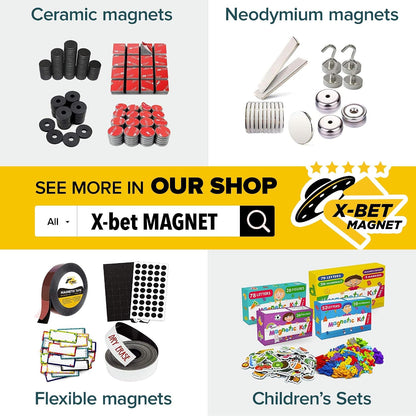 Magnetic Strips with Adhesive Backing - Magnetic Tape for Crafts - Tool and Knife Magnet Strips for Kitchen, Garage and Garden - Adhesive Magnetic Tool Holder Strip for Wall (10 Pieces, 6" x 1")