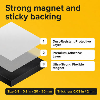 Magnetic Strips with Adhesive Backing - Magnetic Tape for Crafts - Tool and Knife Magnet Strips for Kitchen, Garage and Garden - Adhesive Magnetic Tool Holder Strip for Wall (10 Pieces, 6" x 1")