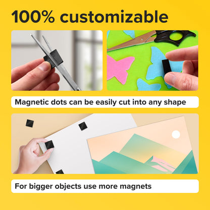Magnetic Strips with Adhesive Backing - Magnetic Tape for Crafts - Tool and Knife Magnet Strips for Kitchen, Garage and Garden - Adhesive Magnetic Tool Holder Strip for Wall (10 Pieces, 6" x 1")