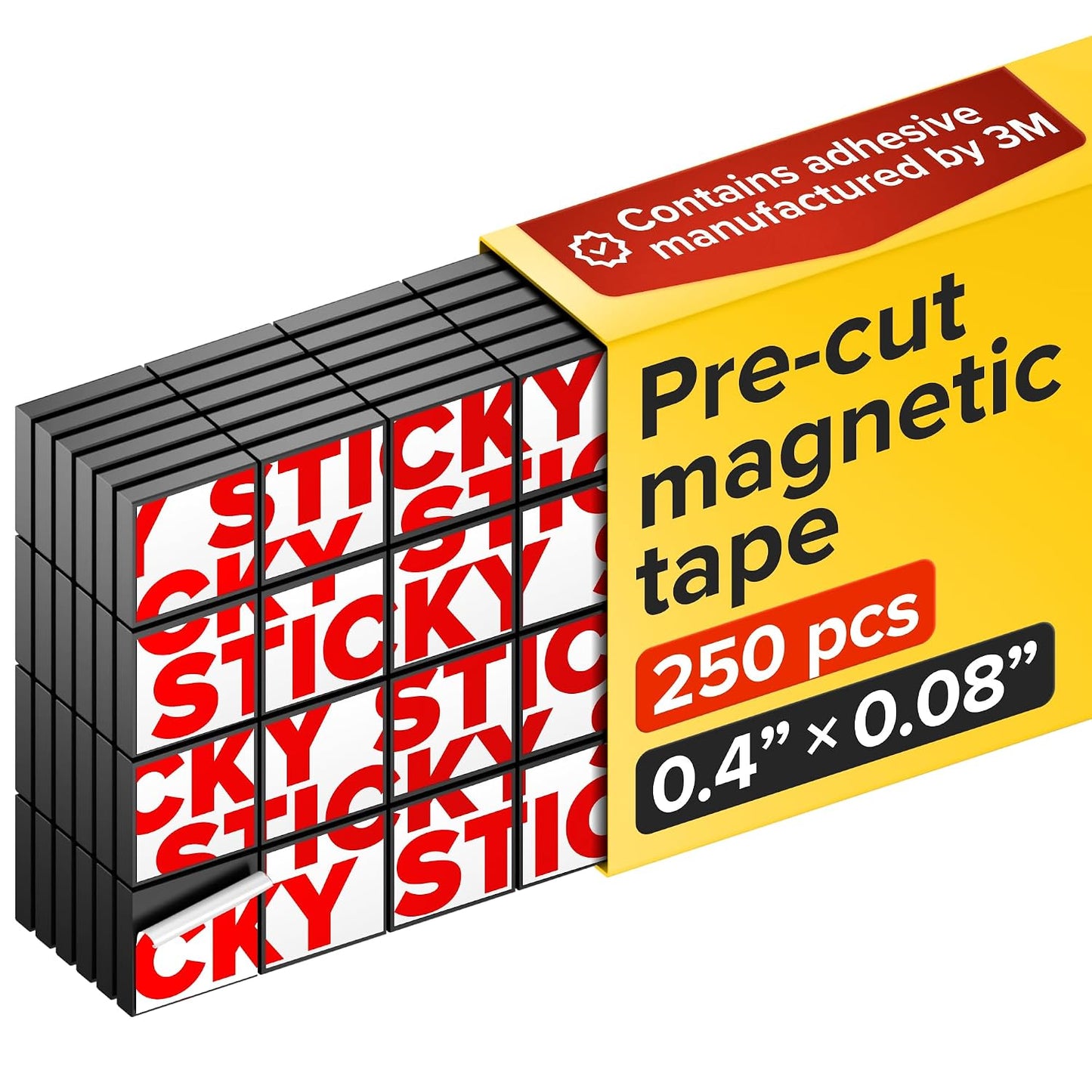 Magnetic Strips with Adhesive Backing - Magnetic Tape for Crafts - Tool and Knife Magnet Strips for Kitchen, Garage and Garden - Adhesive Magnetic Tool Holder Strip for Wall (10 Pieces, 6" x 1")