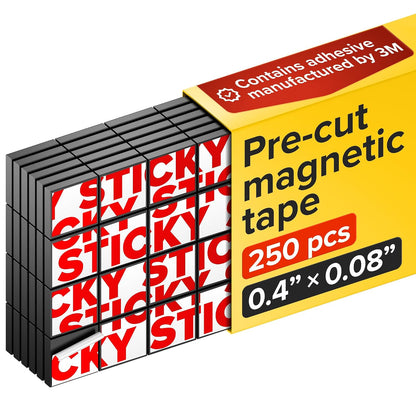 Magnetic Strips with Adhesive Backing - Magnetic Tape for Crafts - Tool and Knife Magnet Strips for Kitchen, Garage and Garden - Adhesive Magnetic Tool Holder Strip for Wall (10 Pieces, 6" x 1")