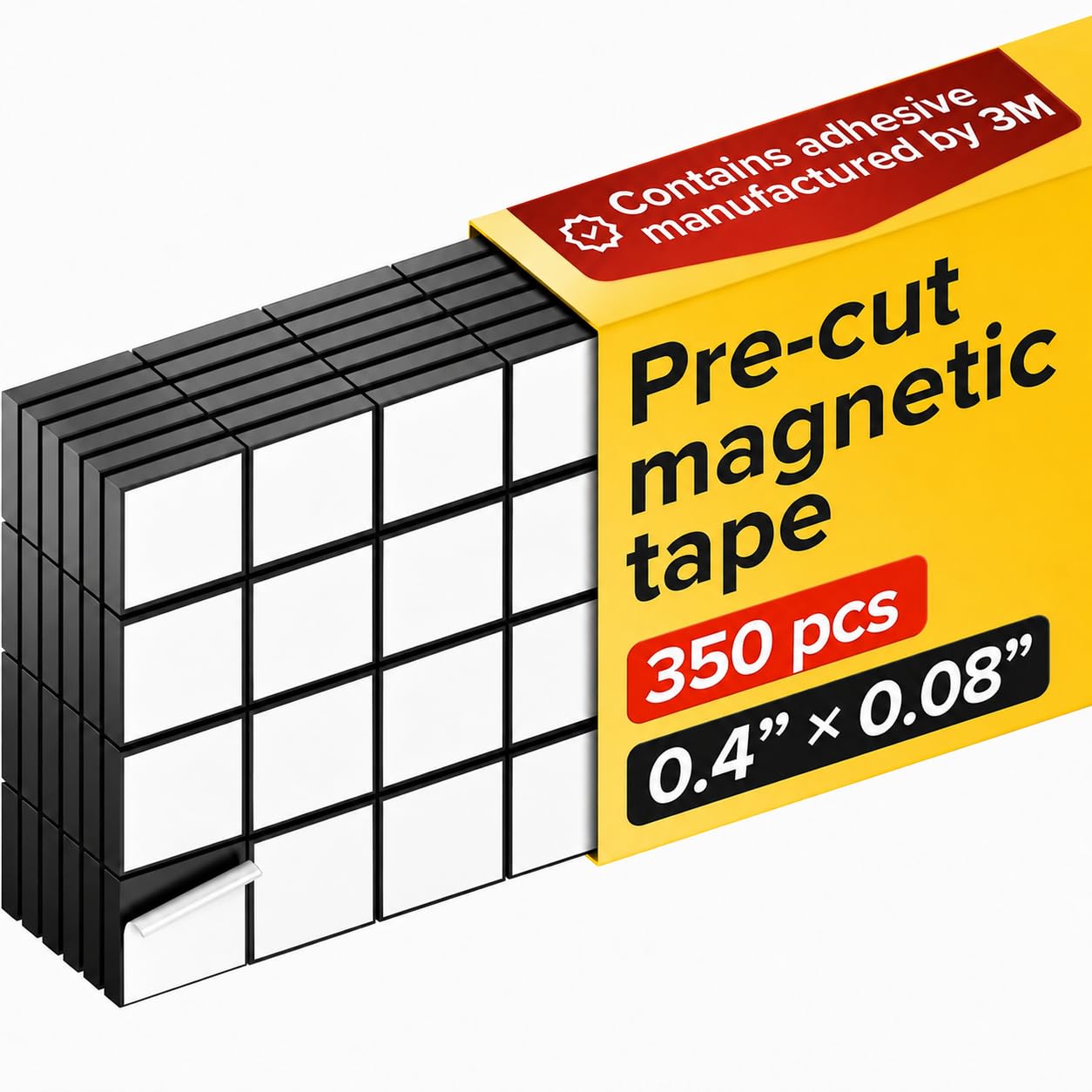 Magnetic Strips with Adhesive Backing - Magnetic Tape for Crafts - Tool and Knife Magnet Strips for Kitchen, Garage and Garden - Adhesive Magnetic Tool Holder Strip for Wall (10 Pieces, 6" x 1")