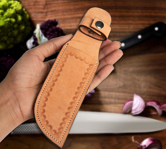 Genuine Leather Knife Sheath – Handmade Leather Knive Holder with Belt Loop, Fits 4-10" Blade – Fixed Blade Knife Sheaths, Knifes Scabbard for Belt