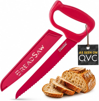 Sourdough Bread Knife, 8" Serrated Blade with Ergonomic Handle, Stainless Steel, Gray
