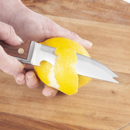 Bar Knife & Zester Set - Multi-Function Design for Effortless Cocktail Prep - Adjacent Edge Handle, Stainless Steel Blade, Bottle Opener, and Zester Included (FTA2110)