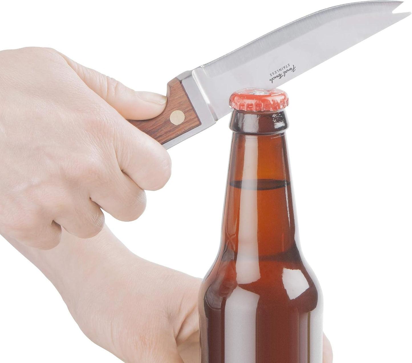 Bar Knife & Zester Set - Multi-Function Design for Effortless Cocktail Prep - Adjacent Edge Handle, Stainless Steel Blade, Bottle Opener, and Zester Included (FTA2110)