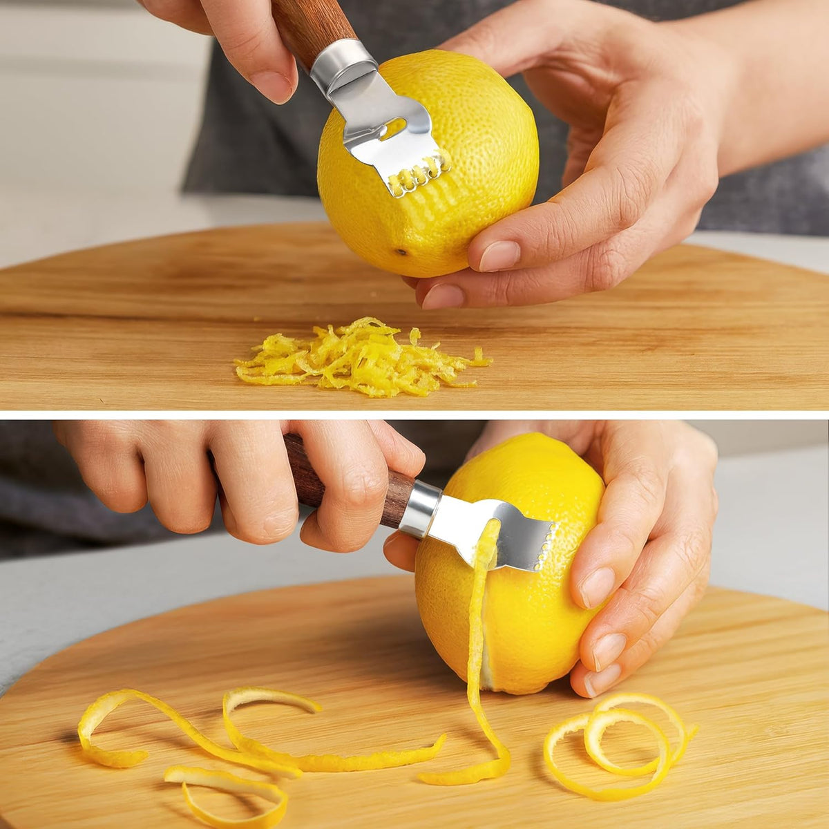 Bar Knife & Zester Set - Multi-Function Design for Effortless Cocktail Prep - Adjacent Edge Handle, Stainless Steel Blade, Bottle Opener, and Zester Included (FTA2110)