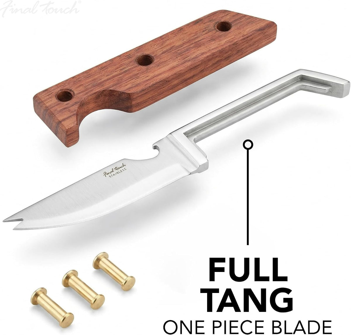Bar Knife & Zester Set - Multi-Function Design for Effortless Cocktail Prep - Adjacent Edge Handle, Stainless Steel Blade, Bottle Opener, and Zester Included (FTA2110)