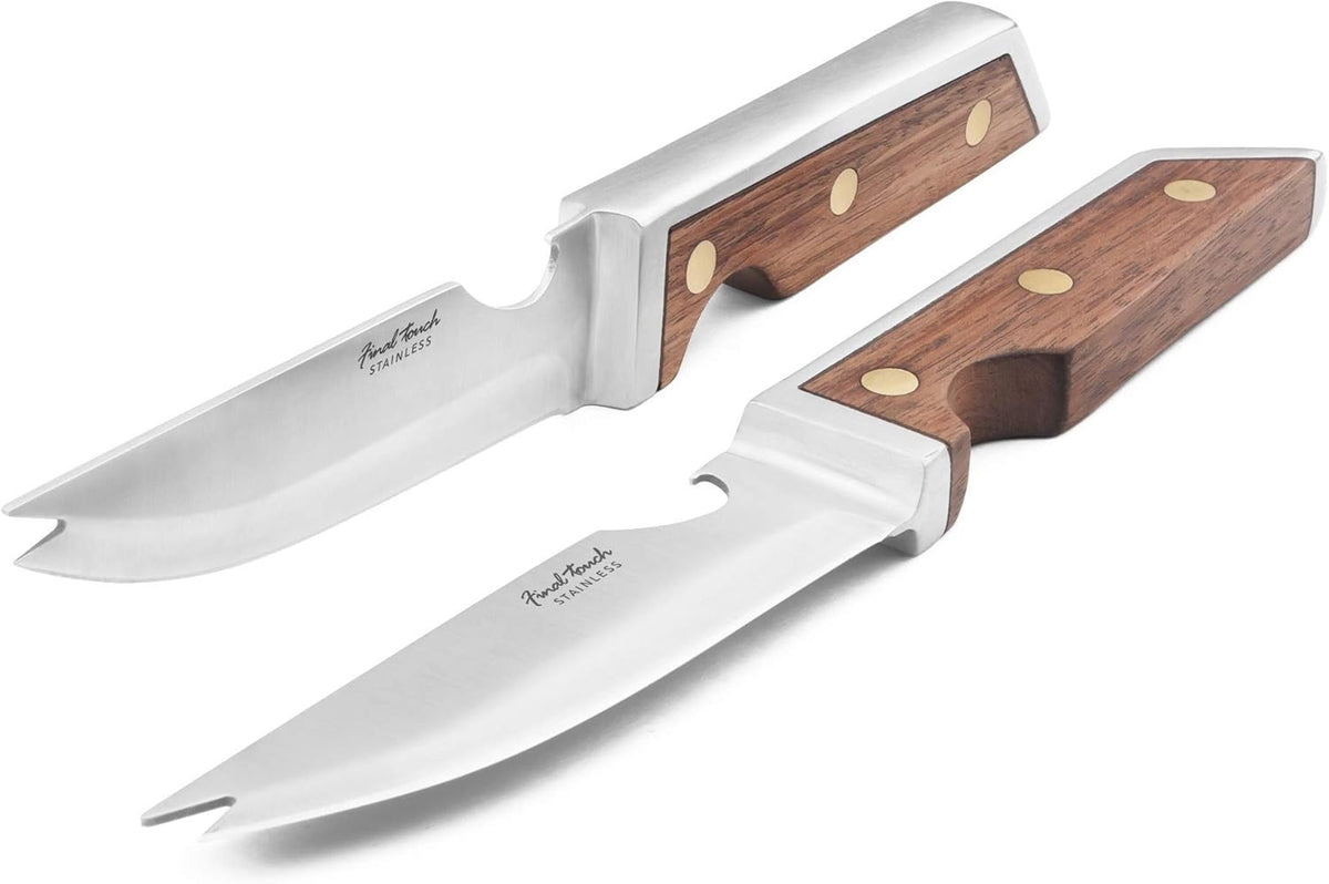 Bar Knife & Zester Set - Multi-Function Design for Effortless Cocktail Prep - Adjacent Edge Handle, Stainless Steel Blade, Bottle Opener, and Zester Included (FTA2110)