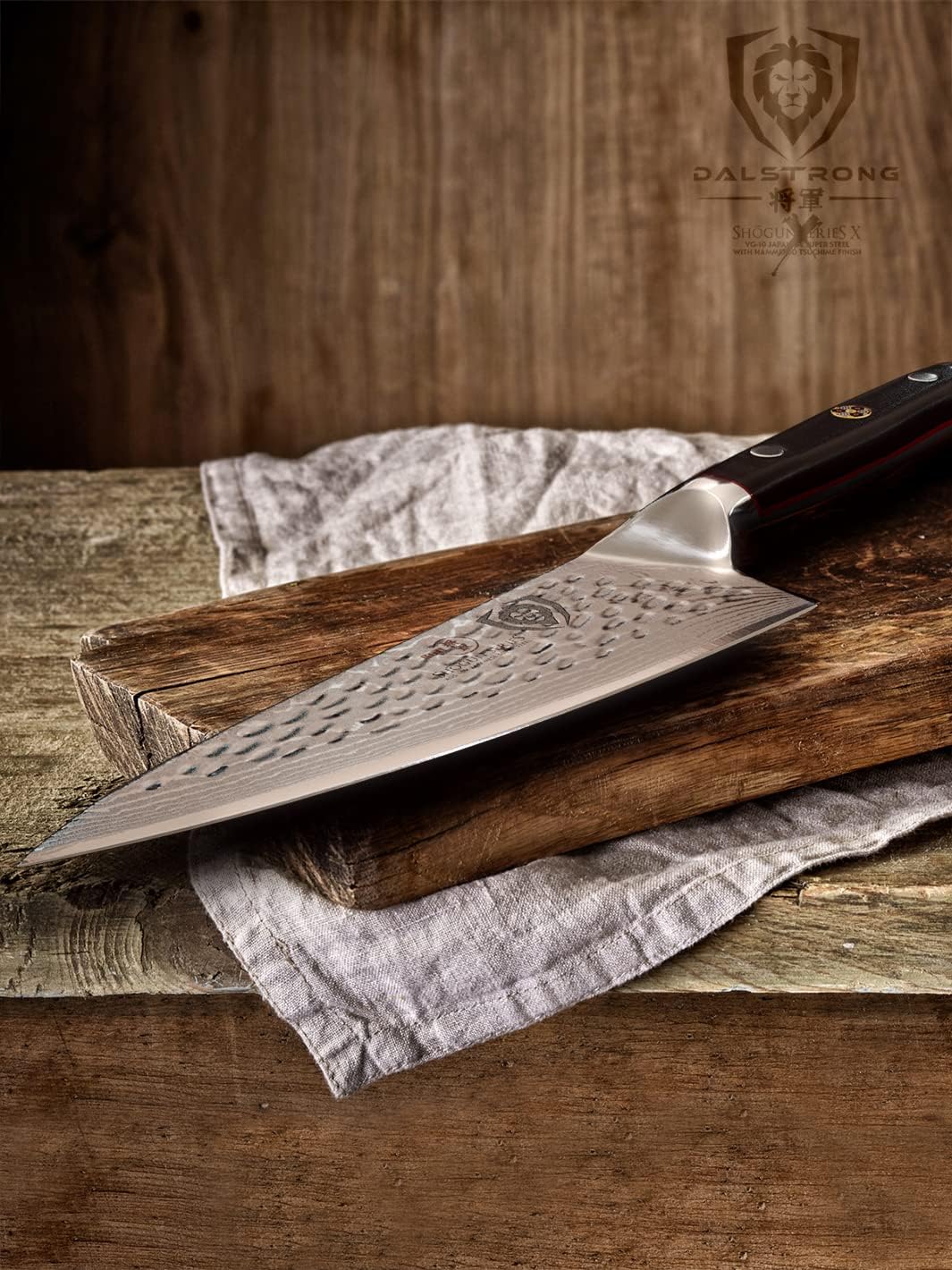 6" Chef Knife — AUS-10V Damascus, 62+ HRC, 8–12° Edge — For Precise Everyday Cooking, Smaller Hands & Compact Workspaces — Full-Tang G10, PerfectFit Sheath, Shogun ELITE, customer support