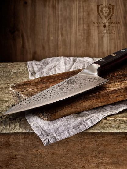 6" Chef Knife — AUS-10V Damascus, 62+ HRC, 8–12° Edge — For Precise Everyday Cooking, Smaller Hands & Compact Workspaces — Full-Tang G10, PerfectFit Sheath, Shogun ELITE, customer support