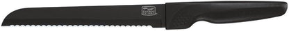 Fusion 17 Piece Kitchen Knife Set with Wooden Storage Block, Cushion-Grip Handles with Stainless Steel Blades that Resists Stains, Rust, and Pitting
