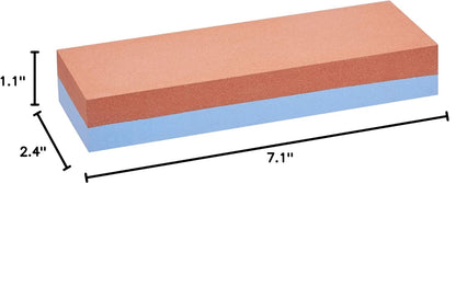 Whetstone Knife Sharpening Stone, Double-Sided 1000/6000 Grit with Angle Guide, Non-Slip Bamboo Base, Black & Grey