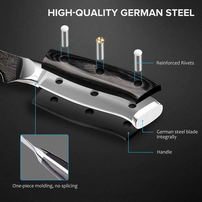 4 Inch Paring Knife, Kitchen Knife Fruit Knives with Sheath, German High Carbon Stainless Steel EN1.4116 Precision Cooking Vegetable Knife for Carving, Peeling, Trimming