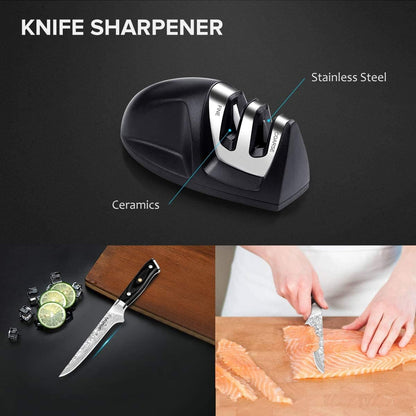 4 Inch Paring Knife, Kitchen Knife Fruit Knives with Sheath, German High Carbon Stainless Steel EN1.4116 Precision Cooking Vegetable Knife for Carving, Peeling, Trimming