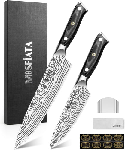 4 Inch Paring Knife, Kitchen Knife Fruit Knives with Sheath, German High Carbon Stainless Steel EN1.4116 Precision Cooking Vegetable Knife for Carving, Peeling, Trimming