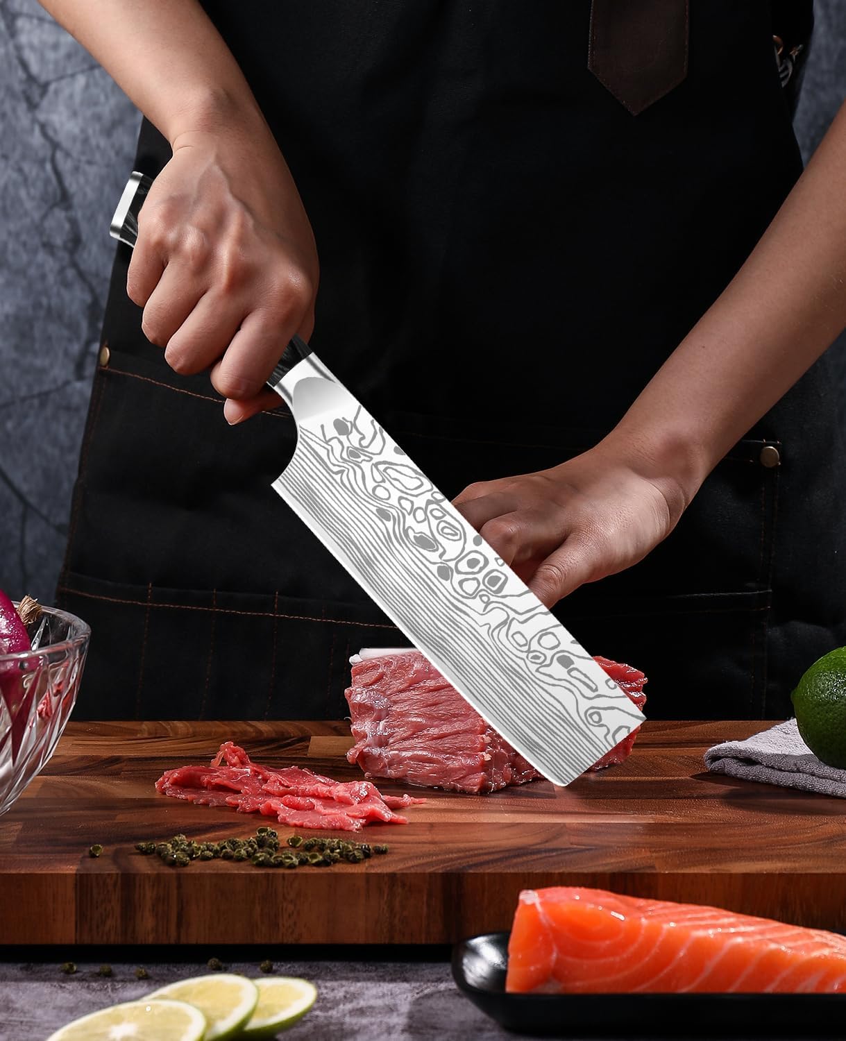4 Inch Paring Knife, Kitchen Knife Fruit Knives with Sheath, German High Carbon Stainless Steel EN1.4116 Precision Cooking Vegetable Knife for Carving, Peeling, Trimming