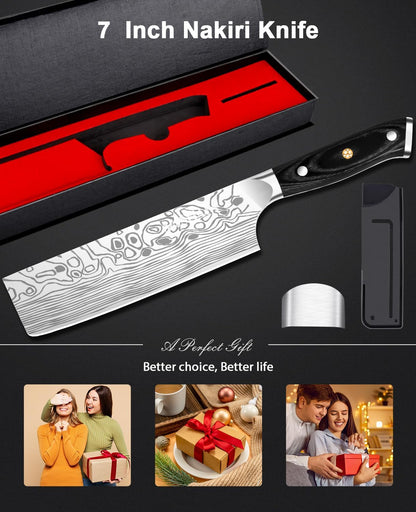 4 Inch Paring Knife, Kitchen Knife Fruit Knives with Sheath, German High Carbon Stainless Steel EN1.4116 Precision Cooking Vegetable Knife for Carving, Peeling, Trimming