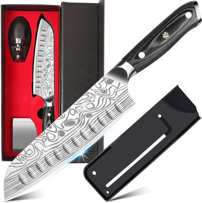 4 Inch Paring Knife, Kitchen Knife Fruit Knives with Sheath, German High Carbon Stainless Steel EN1.4116 Precision Cooking Vegetable Knife for Carving, Peeling, Trimming