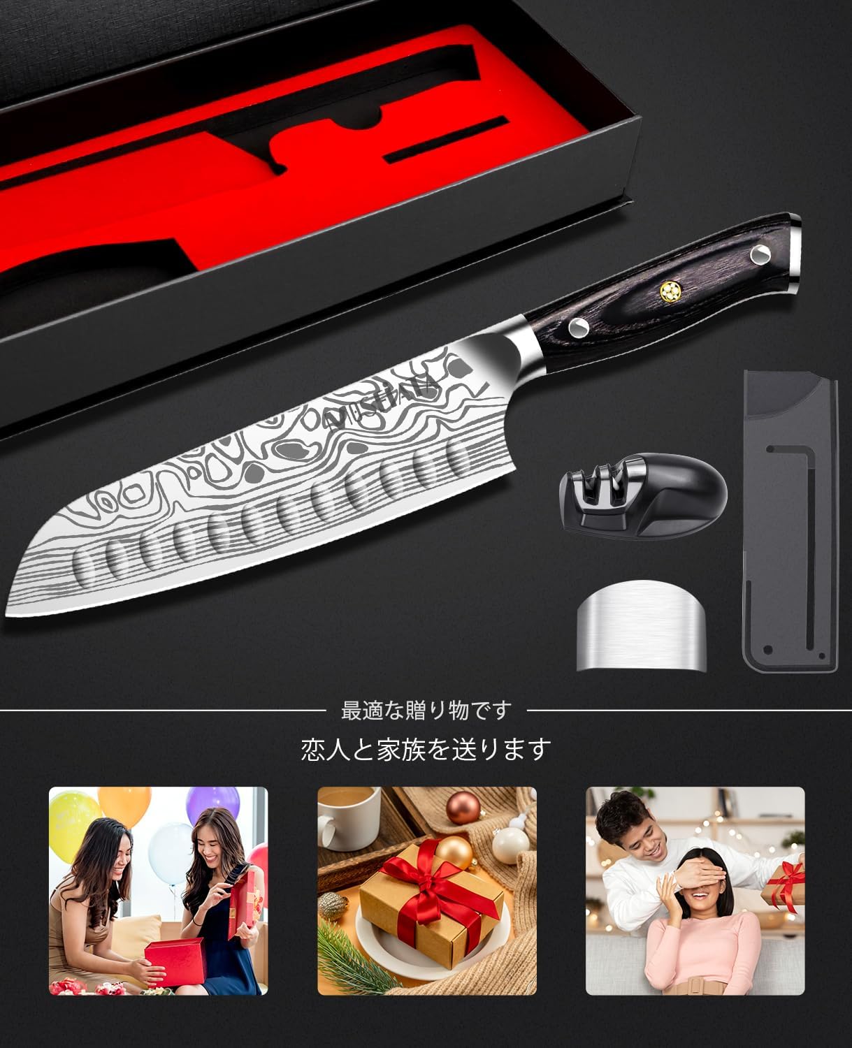 4 Inch Paring Knife, Kitchen Knife Fruit Knives with Sheath, German High Carbon Stainless Steel EN1.4116 Precision Cooking Vegetable Knife for Carving, Peeling, Trimming