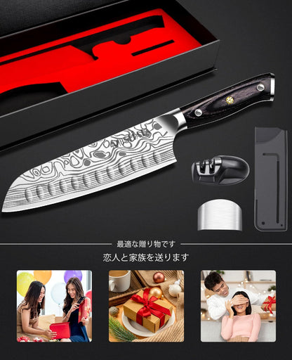 4 Inch Paring Knife, Kitchen Knife Fruit Knives with Sheath, German High Carbon Stainless Steel EN1.4116 Precision Cooking Vegetable Knife for Carving, Peeling, Trimming