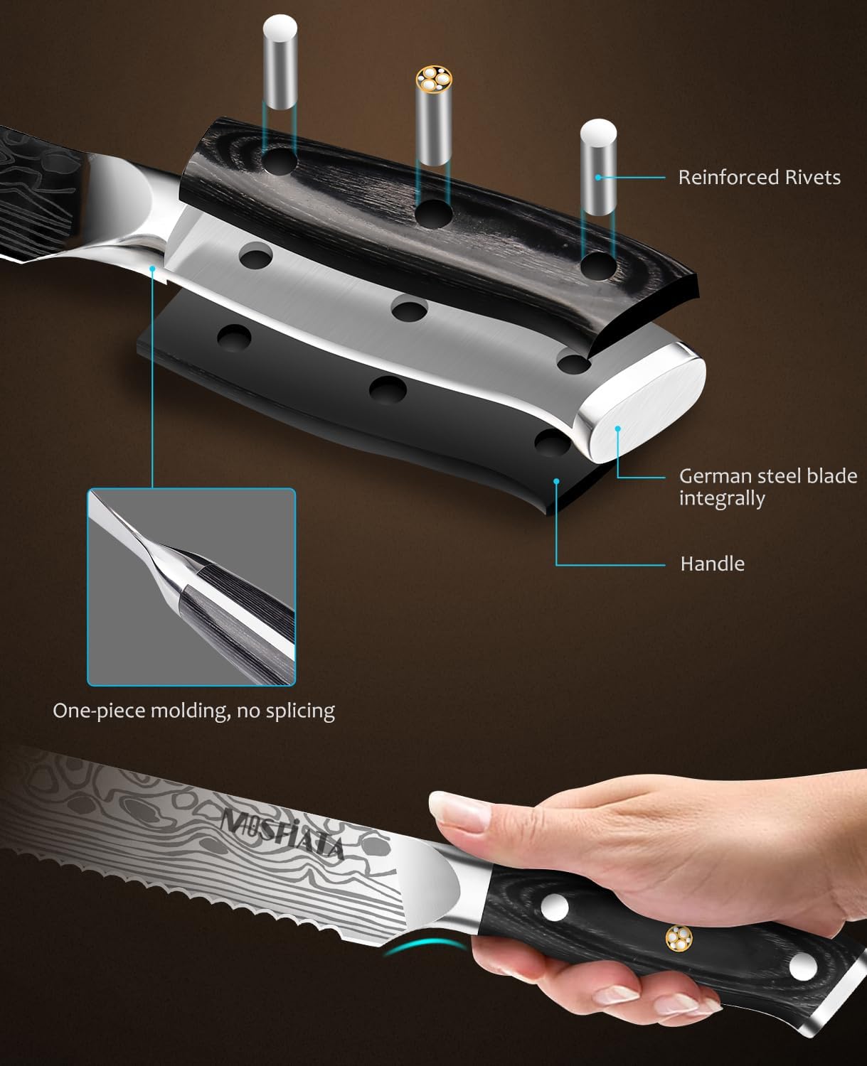 4 Inch Paring Knife, Kitchen Knife Fruit Knives with Sheath, German High Carbon Stainless Steel EN1.4116 Precision Cooking Vegetable Knife for Carving, Peeling, Trimming