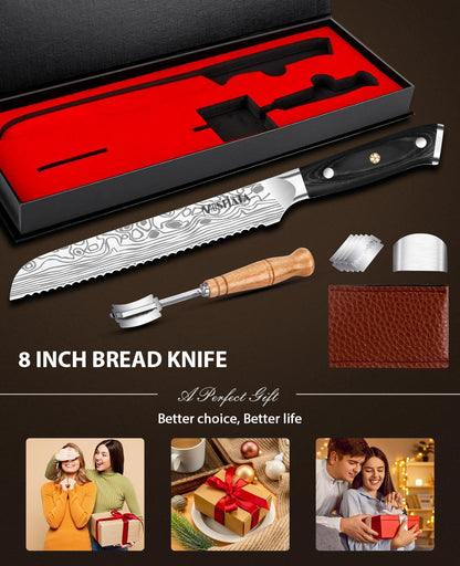 4 Inch Paring Knife, Kitchen Knife Fruit Knives with Sheath, German High Carbon Stainless Steel EN1.4116 Precision Cooking Vegetable Knife for Carving, Peeling, Trimming