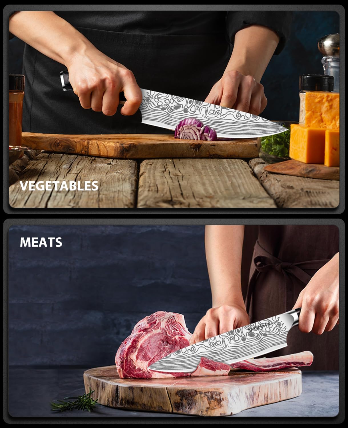 4 Inch Paring Knife, Kitchen Knife Fruit Knives with Sheath, German High Carbon Stainless Steel EN1.4116 Precision Cooking Vegetable Knife for Carving, Peeling, Trimming