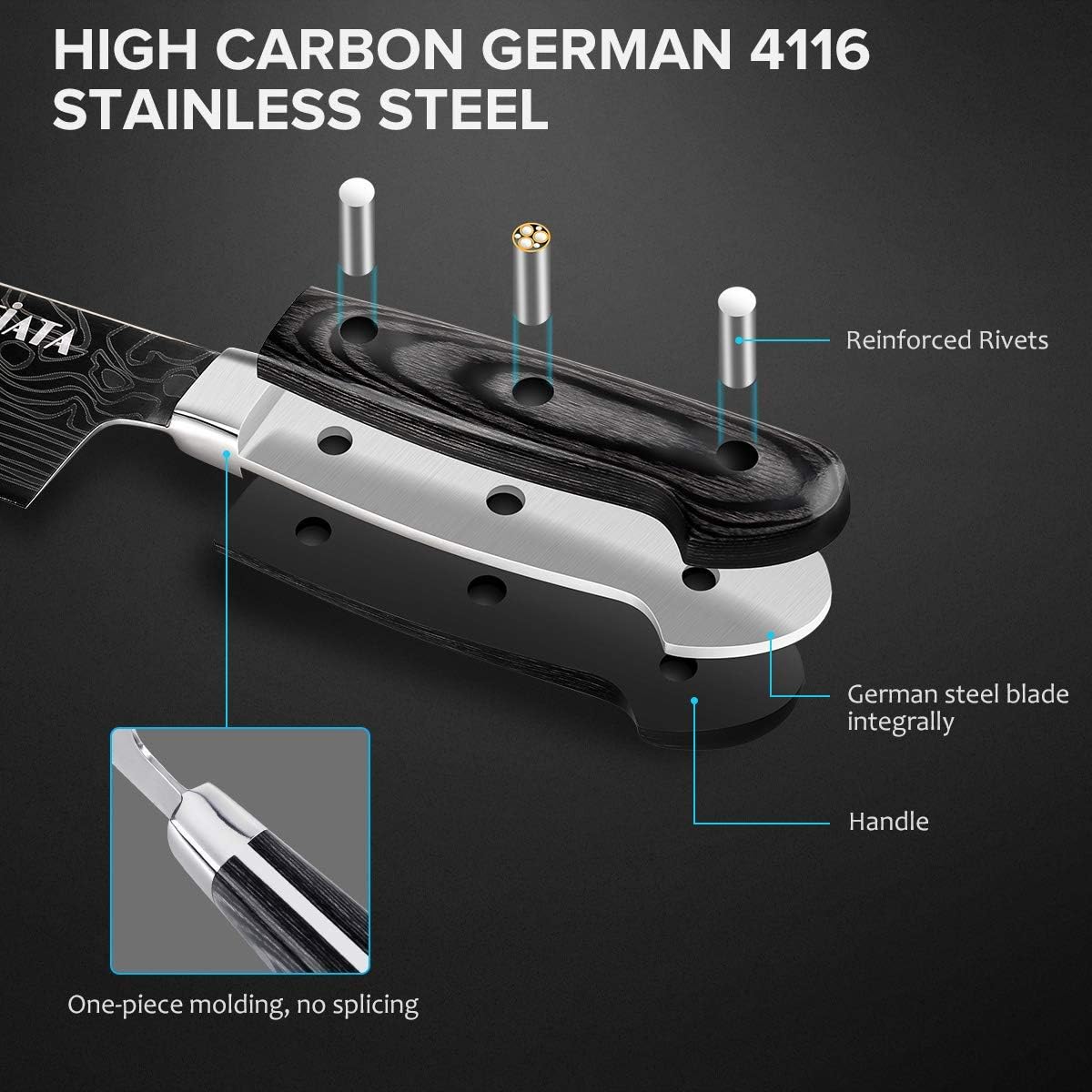 4 Inch Paring Knife, Kitchen Knife Fruit Knives with Sheath, German High Carbon Stainless Steel EN1.4116 Precision Cooking Vegetable Knife for Carving, Peeling, Trimming