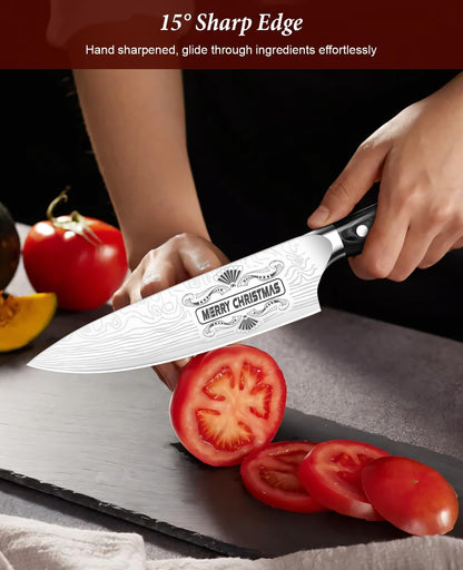 4 Inch Paring Knife, Kitchen Knife Fruit Knives with Sheath, German High Carbon Stainless Steel EN1.4116 Precision Cooking Vegetable Knife for Carving, Peeling, Trimming