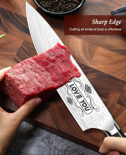 4 Inch Paring Knife, Kitchen Knife Fruit Knives with Sheath, German High Carbon Stainless Steel EN1.4116 Precision Cooking Vegetable Knife for Carving, Peeling, Trimming